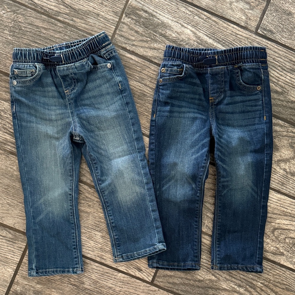 Kids toddler Denim Jeans pants straight leg set lot bundle 👖